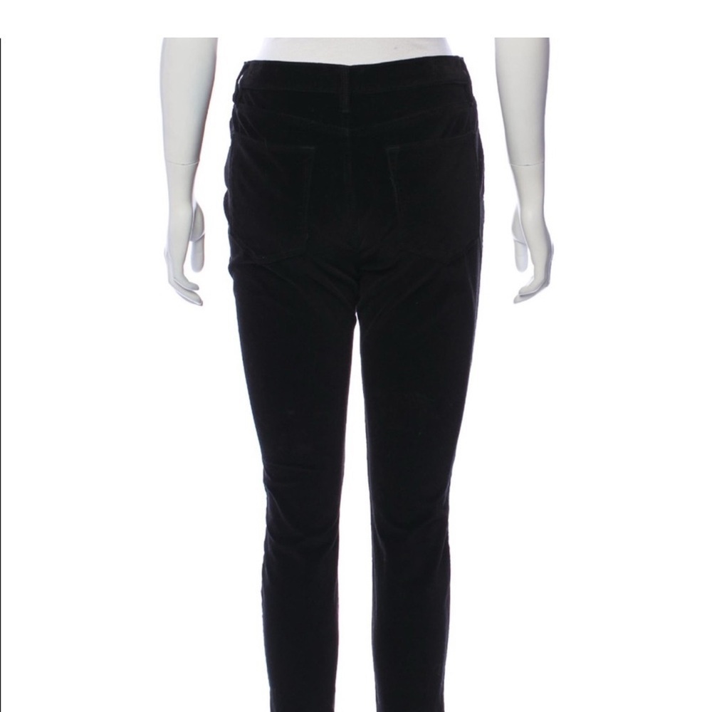 FRAME Le Skinny de Jeanne Velvet Pants Black High Rise Skinny Size 29 - Picture 4 of 4